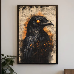Mystical Raven Art Print Animal Poster