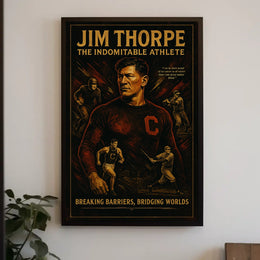 Jim Thorpe The Indomitable Athlete Poster