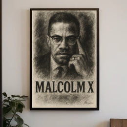 Malcolm X Portrait Poster