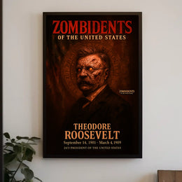 Theodore Roosevelt 26th President of the United States Zombidents Poster Series
