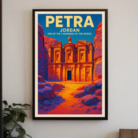 Petra One Of The 7 Wonders Of The Poster