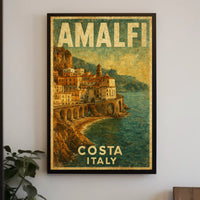 Amalfi Coast Italy Poster Art Museum Quality Wall Decor