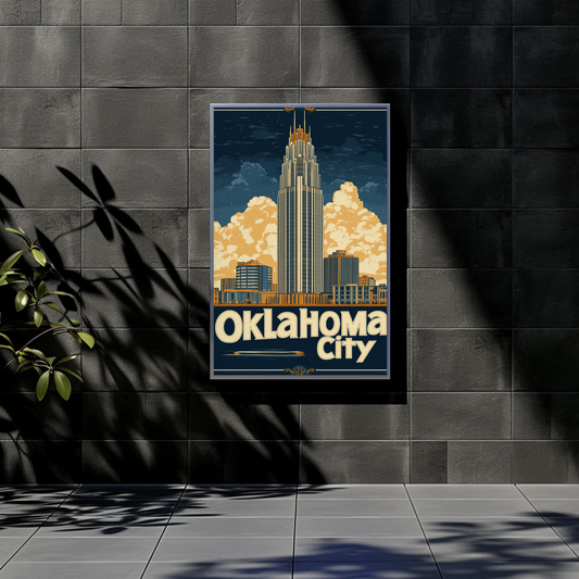 Oklahoma City Vintage Poster