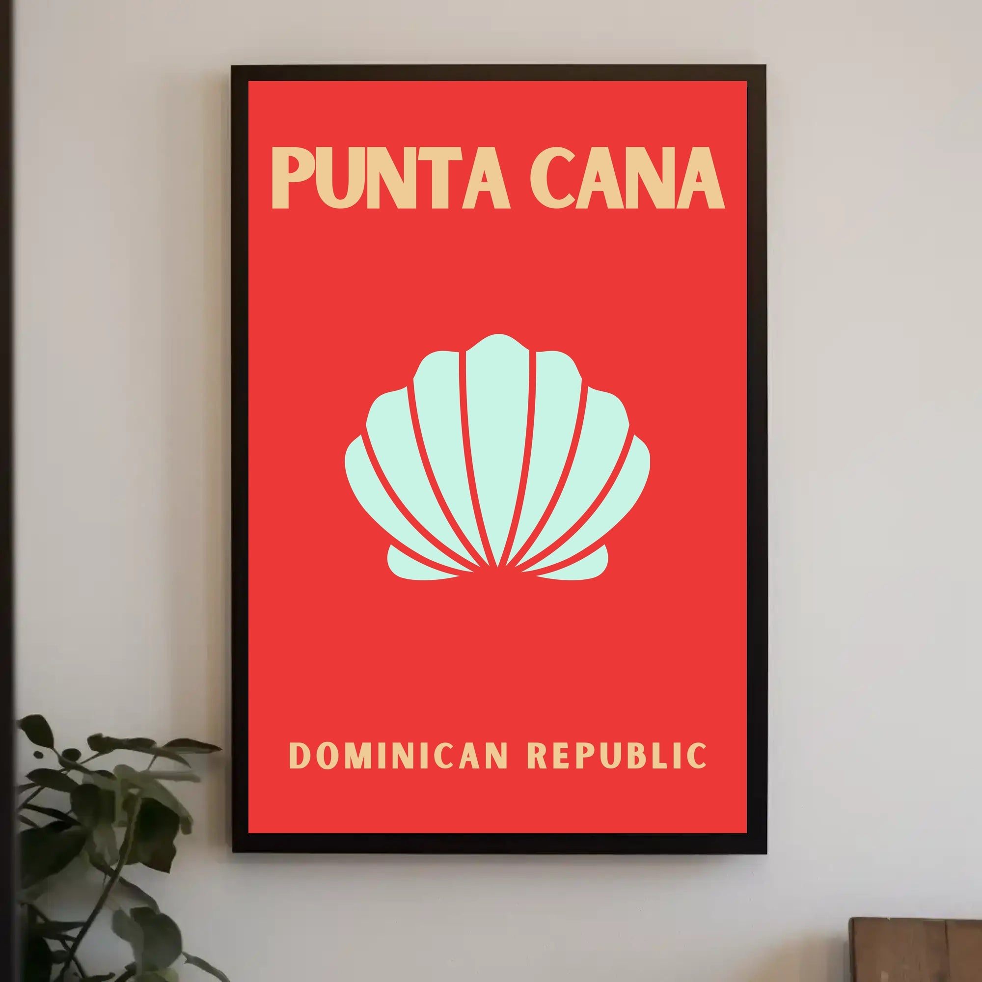 Punta Cana Travel Poster with Vibrant Shell Design PosterGoat