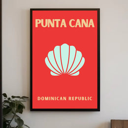 Punta Cana Travel Poster with Vibrant Shell Design PosterGoat