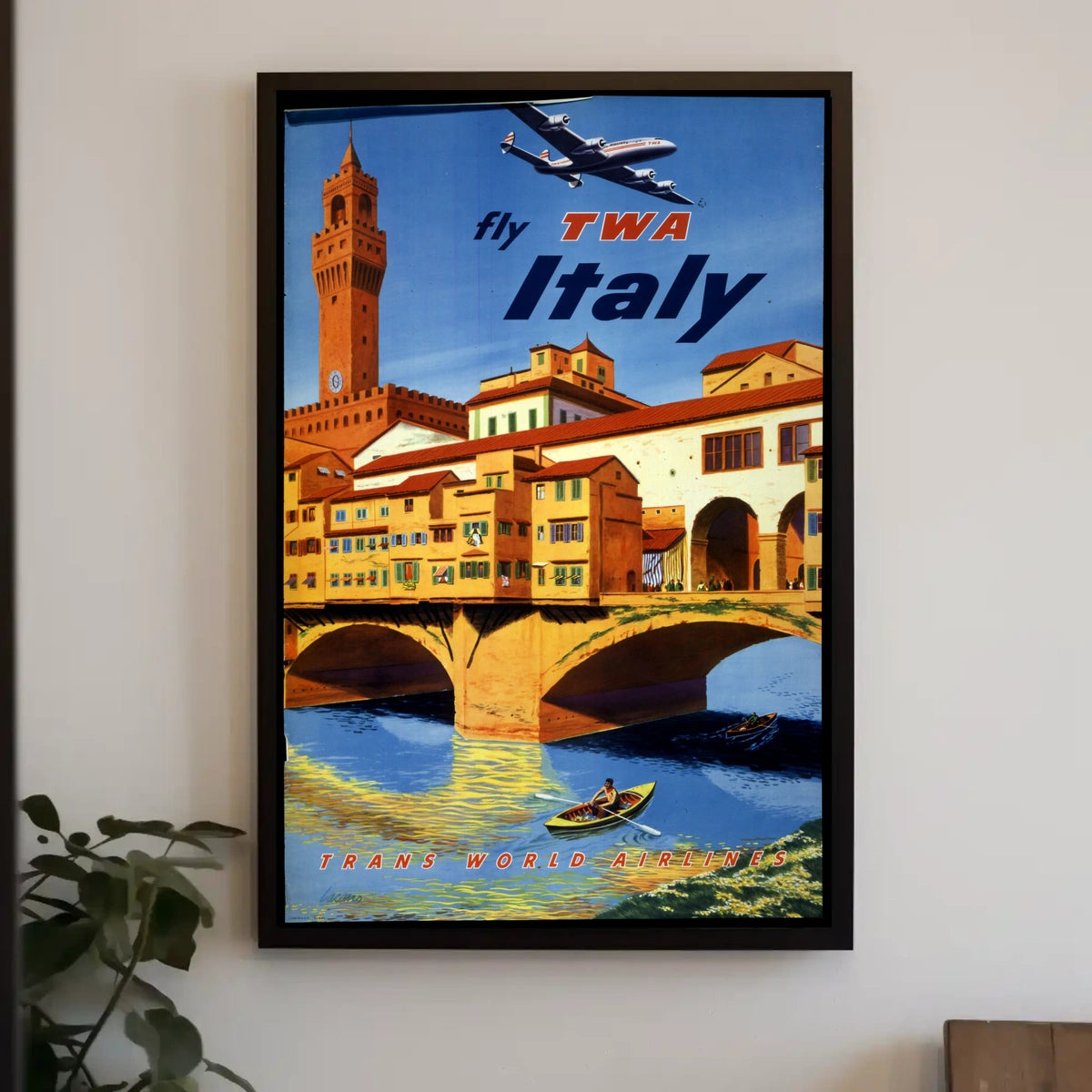 Fly Twa To Italy Poster