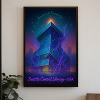 Beacon of Knowledge Seattle Central Library Poster
