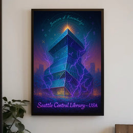 Beacon of Knowledge Seattle Central Library Poster