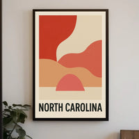 North Carolina Abstract Landscape Poster