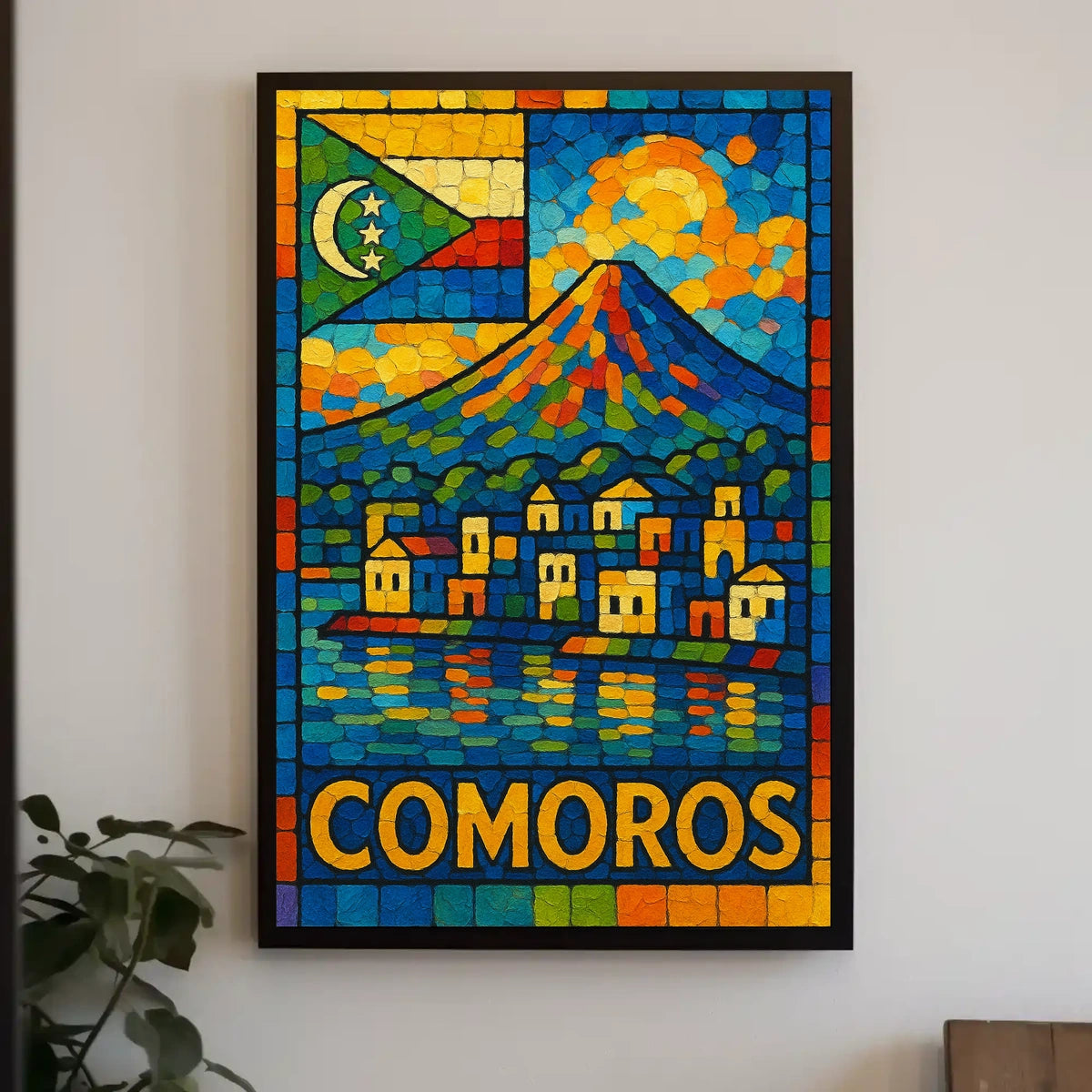 Comoros Vibrant Island Mosaic Poster