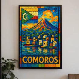 Comoros Vibrant Island Mosaic Poster