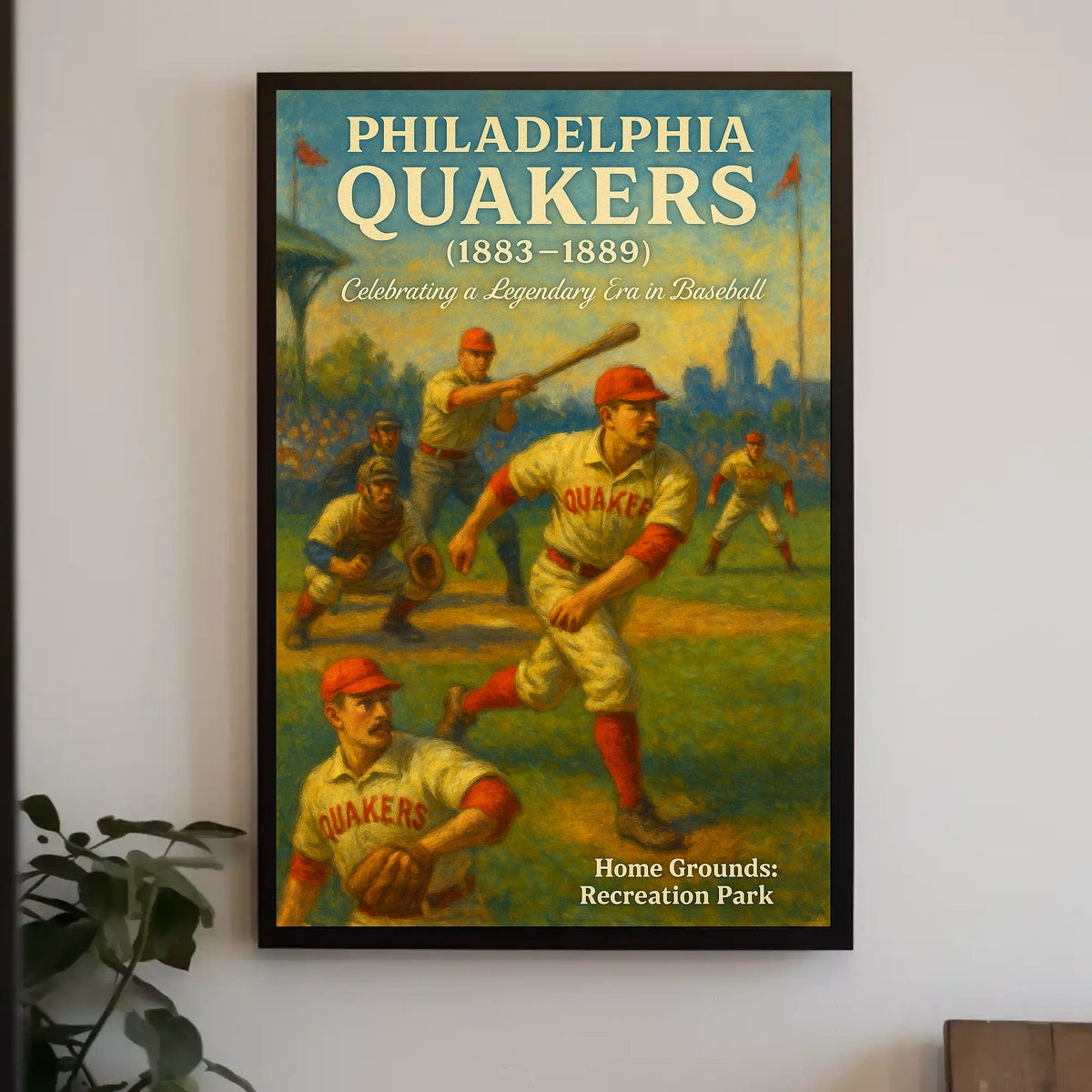 Philadelphia Quakers Celebrating a Legendary Era in Baseball Poster