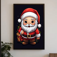 Santa Claus Cartoon Poster: Festive Holiday Cheer