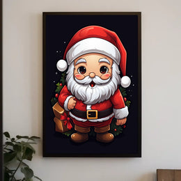 Santa Claus Cartoon Poster: Festive Holiday Cheer