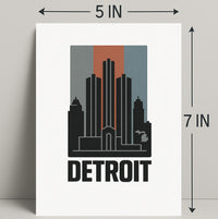 Detroit Skyline Art Print for Home Decor PosterGoat