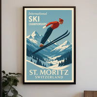 International Ski Championships at St. Moritz Poster