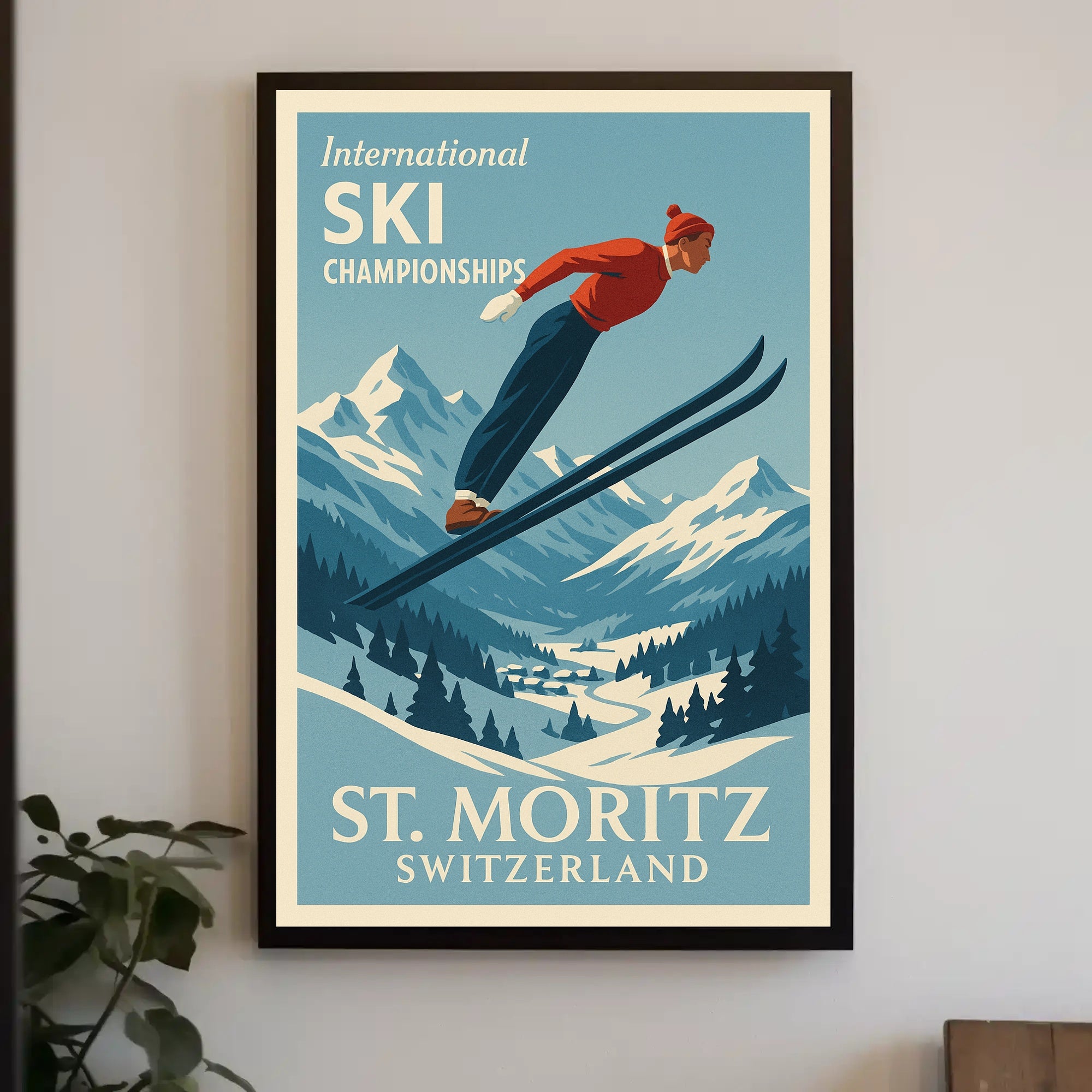 International Ski Championships at St. Moritz Poster