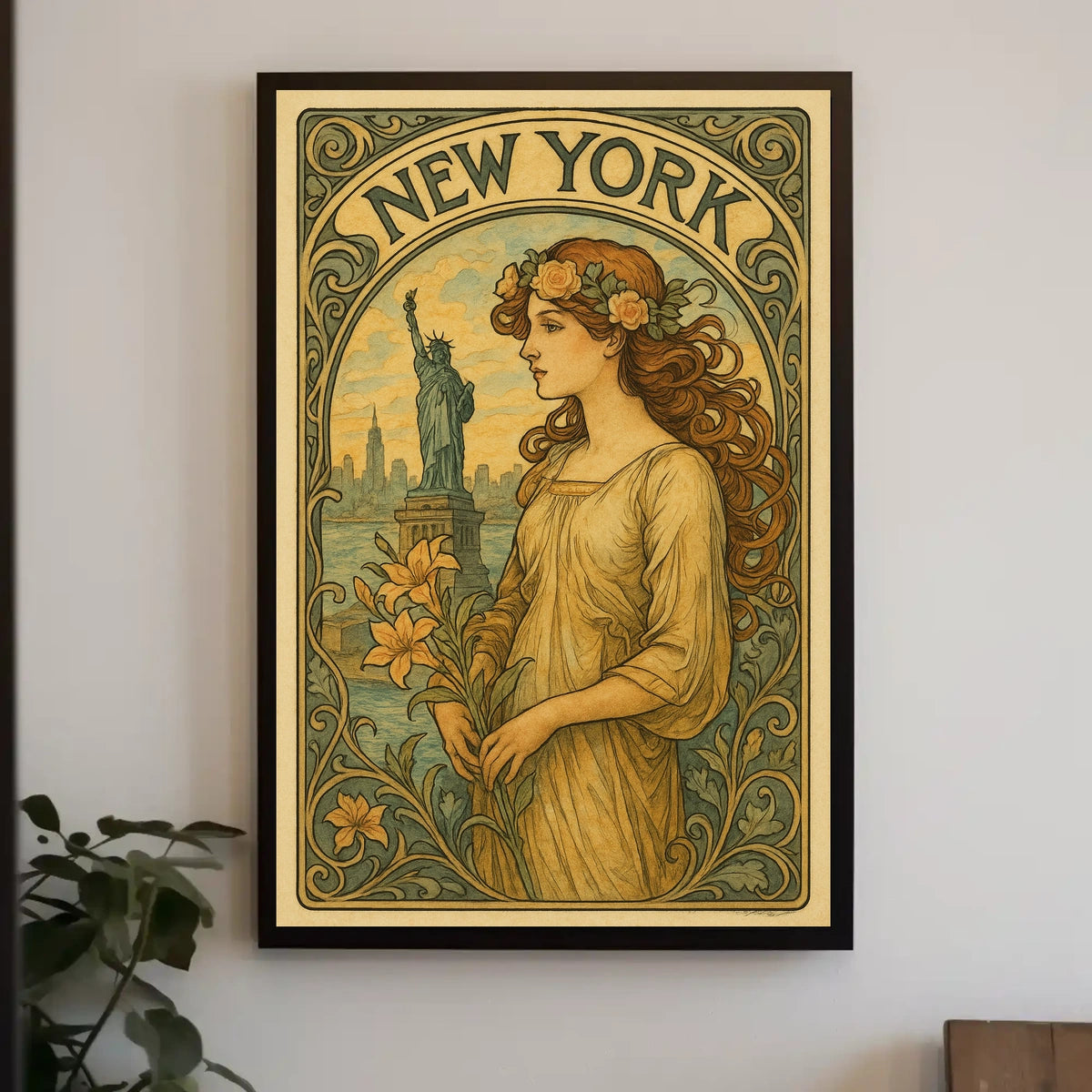 New York Art Nouveau Poster