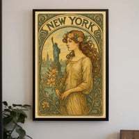 New York Art Nouveau Poster