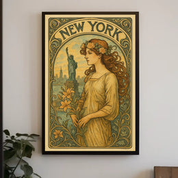 New York Art Nouveau Poster