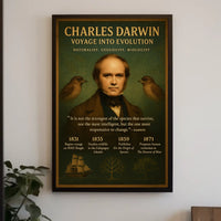 Charles Darwin Voyage Into Evolution Poster