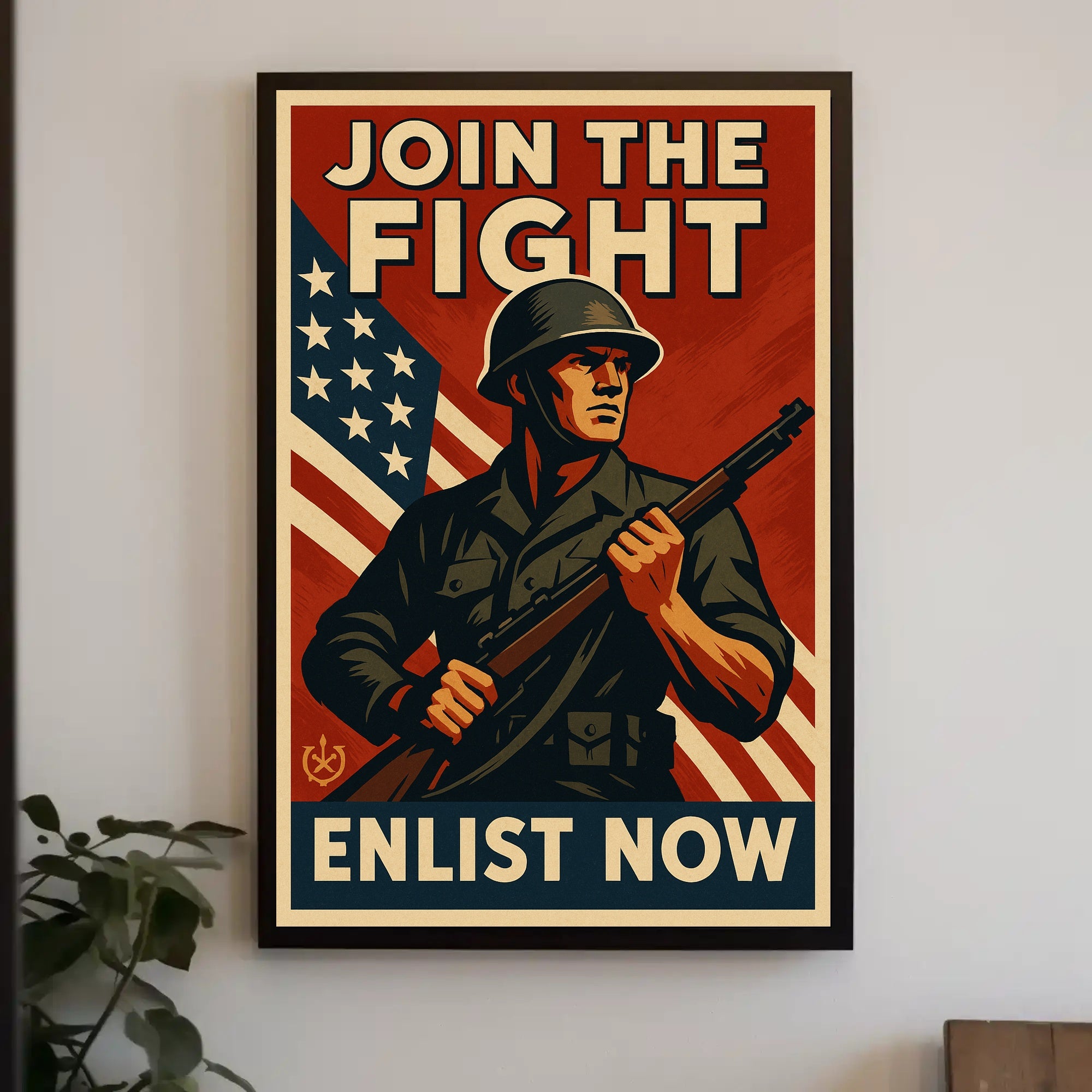 World War II Patriotic Military Recruitment Poster PosterGoat