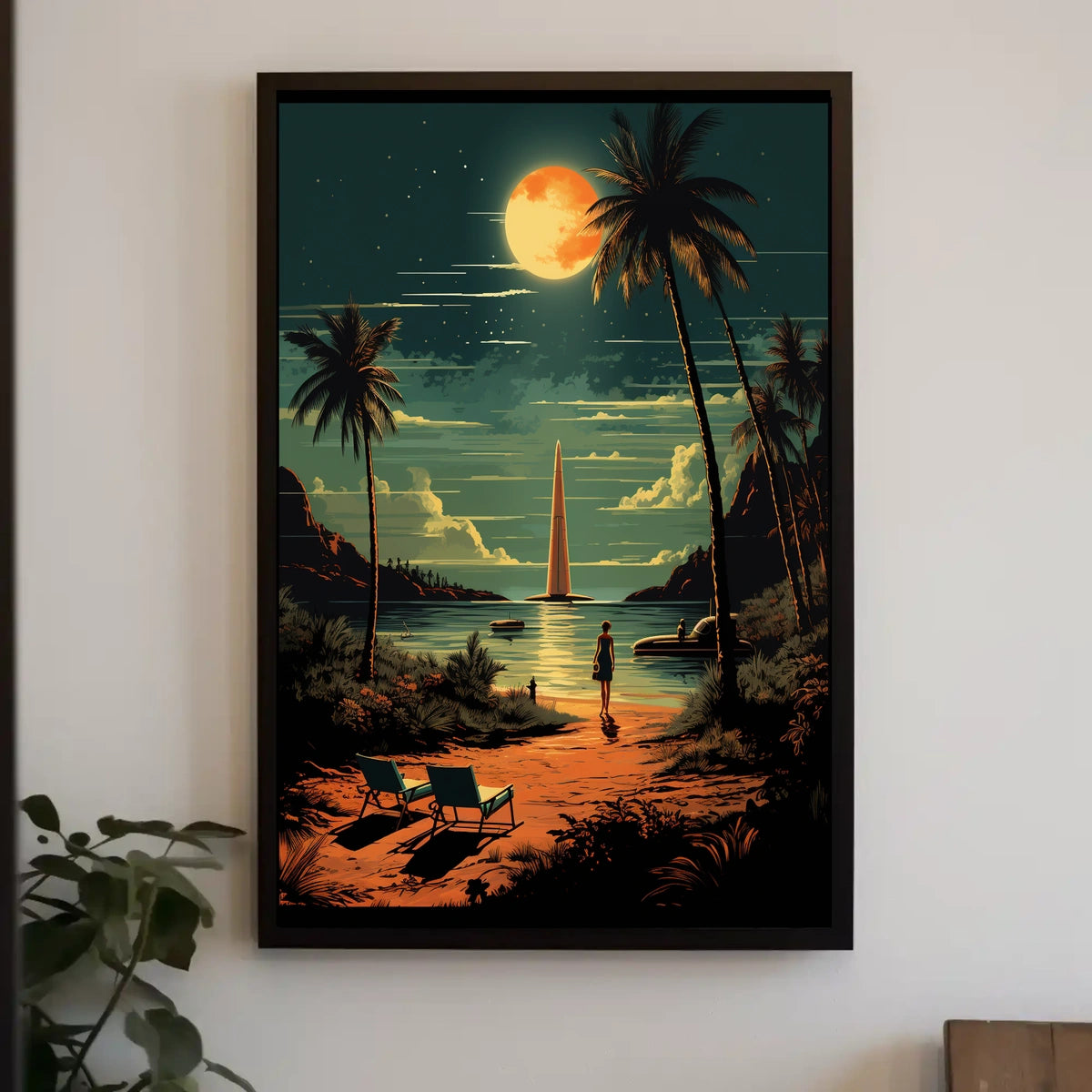 Moonlit Oasis Poster