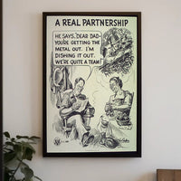 Vintage Soldier and Family WWII Propaganda Poster