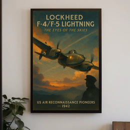 Lockheed F-4F-5 Lightning The Eyes of the Skies Poster
