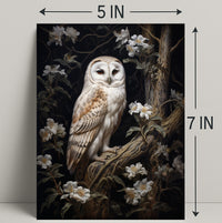 Owl Among Blossoms Poster PosterGoat