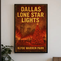 Dallas Lone Star Lights Poster