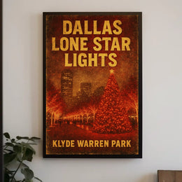 Dallas Lone Star Lights Poster