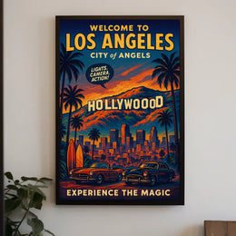 City of Angels Vintage Hollywood Art Poster
