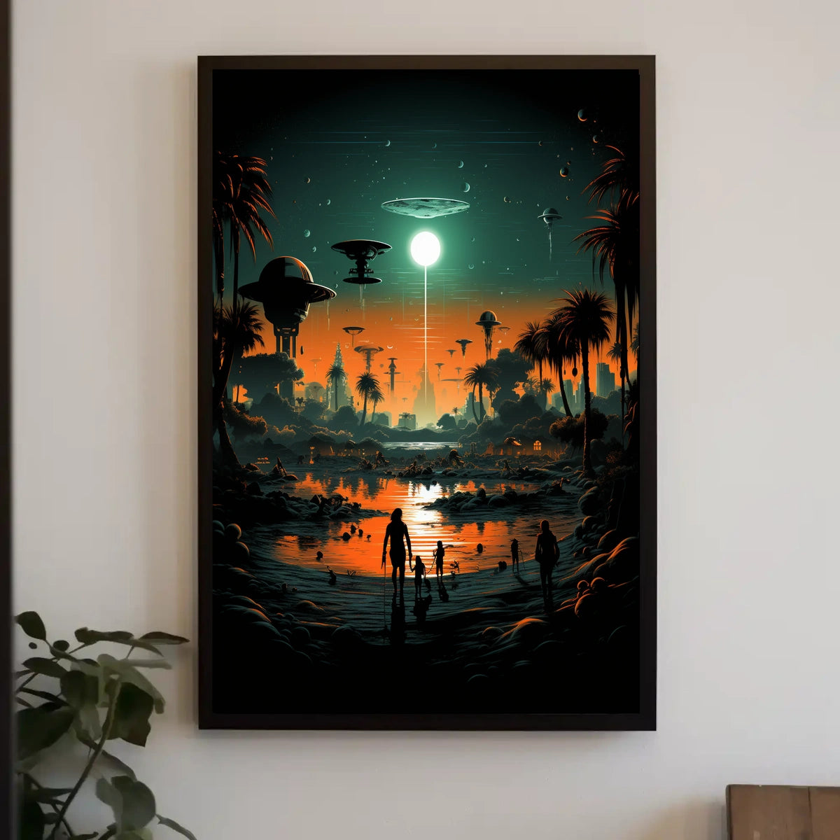 Futuristic Oasis Poster