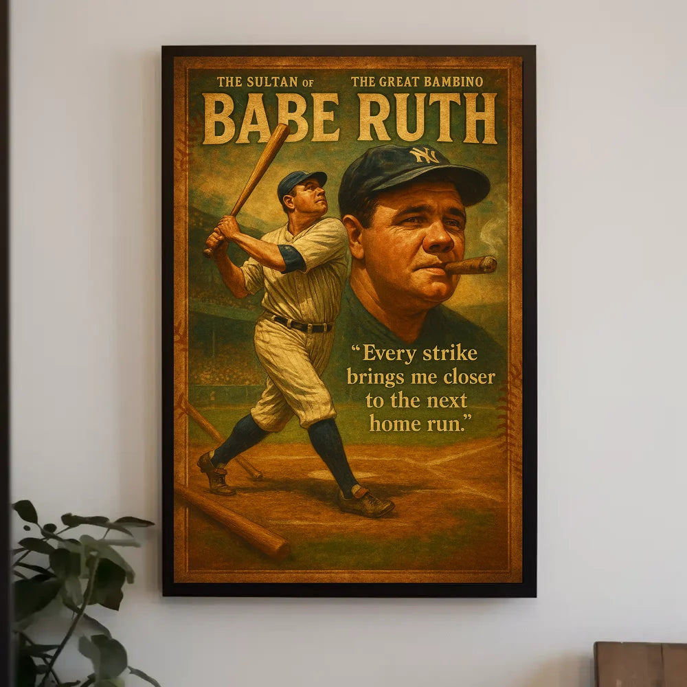Baseball Legend Nostalgic Sports Poster PosterGoat