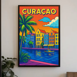 Vibrant Curaçao Poster