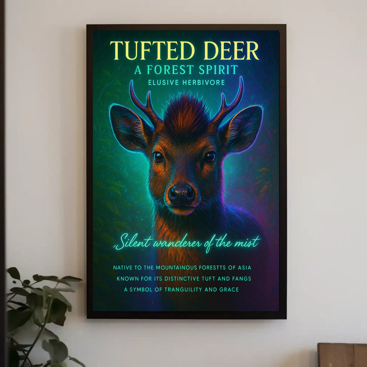Tufted Deer A Forest Spirit Poster