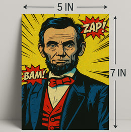 Comic-Style Historical Figure Poster Print PosterGoat