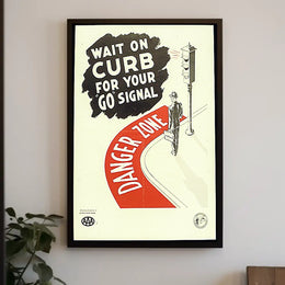 Pedestrian Safety Vintage Poster - Educational or Infographic Poster PosterGoat