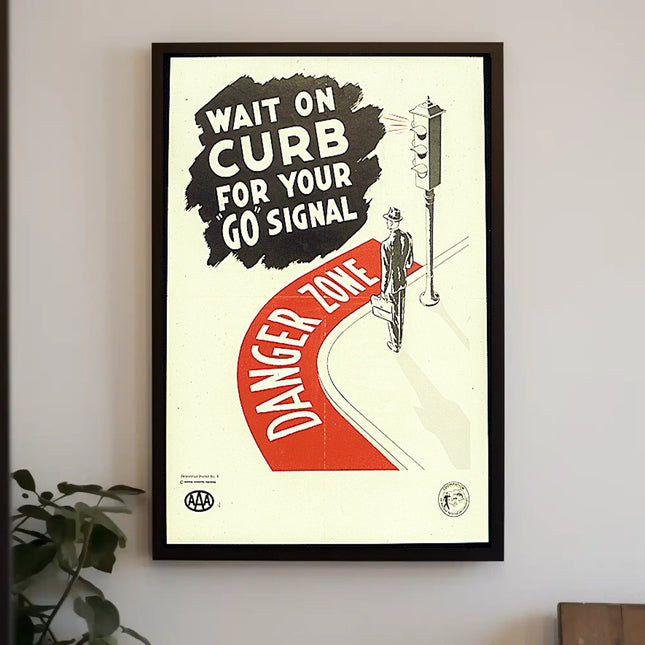 Pedestrian Safety Vintage Poster - Educational or Infographic Poster
