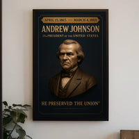 Andrew Johnson Dignified Historical Presidential Poster