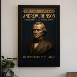Andrew Johnson Dignified Historical Presidential Poster