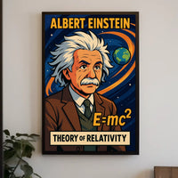 Einstein Relativity Vintage Science Art Captivating Intellectual Decor Timeless Knowledge Poster