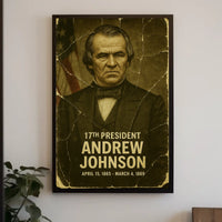 Andrew Johnson 17th President of the United States Damaged Photograph Poster