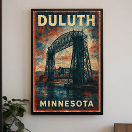 Duluth, Minnesota Iconic Bridge Poster