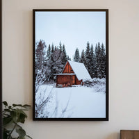 Winter Cabin Retreat Poster