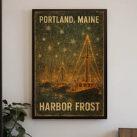 Portland, Maine Harbor Frost Poster