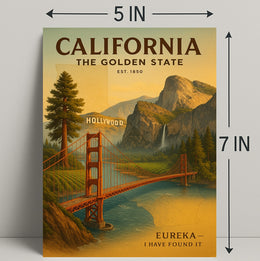 California The Golden State Poster PosterGoat