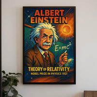 Einstein Relativity Vintage Science Office Poster