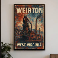 Weirton Steel Mill Vintage Americana Collector Poster